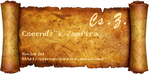 Csernák Zamfira névjegykártya
